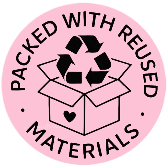Packed With Reused Materials Stickers – 2" for Eco-Friendly Shipping – 100 PCS - Picture 7 of 15